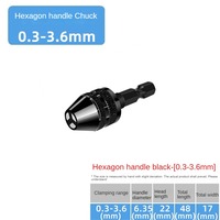 0.6-8mm changement rapide foret mandrin hexagonal adaptateur sans clé convertisseur d'impact plage de serrage trou de forage tournevis outil accessoires