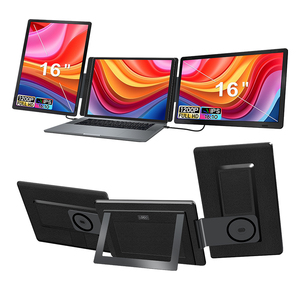 Écran triple de type C de 16 pouces, 1080p, grand écran, triple écran LCD, ordinateur portable, extension d'écran double, écran - Product Image 1