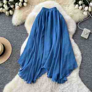2025 Summer Empire Waist <b>Straight</b> <b>Skirt</b> Women Casual Breathable Anti-static Woven Spandex/Polyester Sustainable Worsted Fabric - Product Image 2
