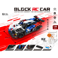 Tengrui 437 pièces en plastique ABS, série rapide 1:16, M4 GT3 pour voiture à construire avec fonction RC, jouet de construction éducatif