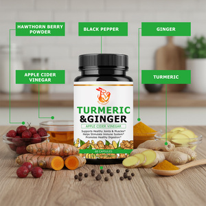 Best Selling Turmeric Ginger Capsules with Turmeric Root Extract Ginger Root Enhanced Nutrient Absorption Natural Herbal Capsule - Product Image 3