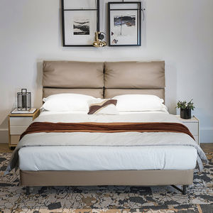 Cama Queen Size de Cuero Auténtico de Diseño Moderno para Dormitorio, Juego de Muebles de Lujo, Estructura de Cama King Size Tipo Loft - Product Image 5