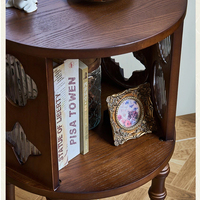 Table d'appoint moderne en bois massif avec rangement, table basse, meuble de salon moderne