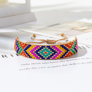 Bracelet porte-bonheur œil turc pour femme, style bohème, fait main, en acier inoxydable, bijoux colorés, vente en gros, cadeau tendance pour l'amitié - Product Image 3