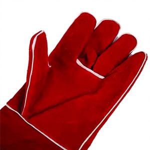 Gants de sécurité en polyéthylène rouge résistants à la chaleur, manchette de 25,5 cm, durables, antidérapants, respirants, flexibles, protection au travail, 7 oz, personnalisables - Product Image 6