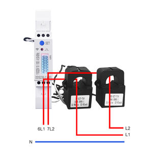 عداد طاقة ذكي واي فاي ثنائي الطور بـ 3 أسلاك، 100 أمبير، 18 ملم، يثبت على قضبان DIN، مراقب استهلاك الطاقة، عداد كيلوواط ساعة، مقياس واط، 110 فولت+110 فولت - Product Image 6