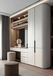 Armario de Ropa con Puertas Corredizas y Espejo, Diseño Moderno de MDF para Dormitorio, Organizador de Ropa - Product Image 5