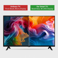 TV Pintar Android 15 4K UHD Tanpa Bingkai 50 Inci QLED Normal Harga Grosir Pabrik untuk Rumah Hotel Layar Lebar Wifi