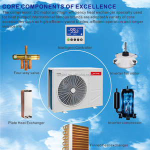 UE Smart Solar A +++ Monoblock EVI DC Inverter Pompe à chaleur DC Inverter Mono Block Pump <span class=keywords><strong>Thermodynamique</strong></span> <span class=keywords><strong>Chauffe</strong></span>-<span class=keywords><strong>eau</strong></span> pour le chauffage de la maison - Product Image 4