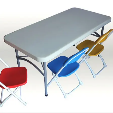 Çin üretici açık taşınabilir çocuklar piknik katlanır masa 4ft küçük açık masa, mini piknik masası