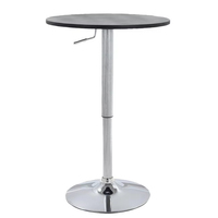 ST-T8001 vente en gros extérieur réglable haut Pub Cocktail métal cadre en acier Table de bar ronde pour la fête
