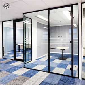 <span class=keywords><strong>Cloison</strong></span> en verre sans cadre moderne de 100 mm, système acoustique 45 dB pour bureau, établissement scolaire, supermarché, design élégant et haut de gamme - Product Image 3