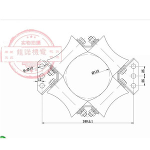 Dispositif de guidage d'ascenseur de type H général, diamètre 240 mm, pour ascenseurs droits - Product Image 1