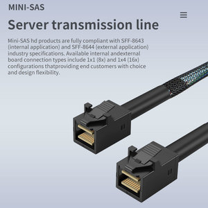 Nuevo Cable de Datos para Disco Duro Mini SAS de 1M, Conector Interno para Laptop SAS SFF-8643 a SFF-8643, 12GB, Conductor de Cobre Puro, 2022 - Product Image 5