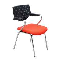 Chaise de salle d'entraînement à dossier en plastique avec bloc-notes Chaises de formation avec tablettes Chaise de mobilier de bureau