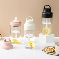 Bouteille d'eau portable de sport en Tritan de qualité médicale avec paille intégrée pour boire directement en extérieur