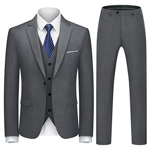 بدلة رجالية كبيرة بدلة حفلة موسيقية تناسب الجسم <span class=keywords><strong>3</strong></span> قطع بدلات زفاف للعريس للرجال سترة مخصصة <span class=keywords><strong>3</strong></span> قطع (سترة + صدرية + بنطال) - Product Image 3