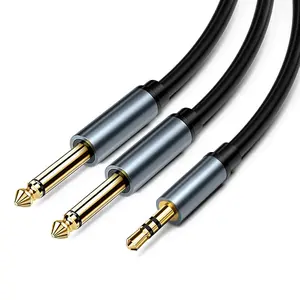 3.5mm to Dual 6.5mm 6.35mm Jack Audio Cable 3.5 to dual 6.5 Double 6.35mm 0.5M 1M 2M 3M 5M 10M
