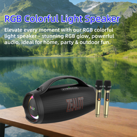 Altavoz Zealot S98M (2MIC) de Plástico de 5.3 Pulgadas con Batería Recargable USB, Luces LED RGB, Micrófono Dual, Potencia de Salida de 160W