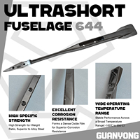 Fuselage ultra-court en titane TC 4 de 644 mm, ultra-résistant à la corrosion de l'eau salée, corps en alliage de titane pour aile de foil et hydrofoil