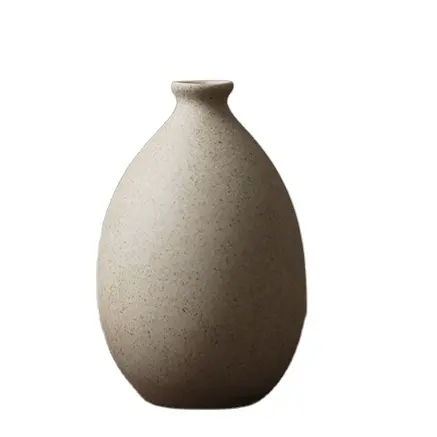 Retro pottery factory wholesale unburnt mini stoneware small vase clay original color ins air-dried flower Table furnishing