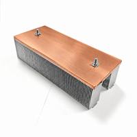 Puce personnalisée de haute qualité dissipation thermique en laiton base en cuivre caloduc radiateur à ailettes en aluminium conception refroidisseur