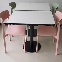 Baezi — meuble de salle à manger en plastique, chaise de salle à manger moderne en polypropylène Pp, chaise empilable