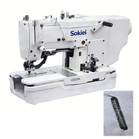 Machine à coudre industrielle automatique à plat, à une aiguille, pour œillets et boutonnières, idéale pour sacs à dos, jeans et empeignes de chaussures