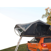 Tente de toit pliable à coque souple pour camping en plein air, SUV, mini-voiture, tente de toit pour véhicule, 3-4 personnes