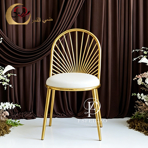 Silla de Comedor de Acero Inoxidable Dorado y Terciopelo para Banquetes de Boda, Estilo Contemporáneo, Romántico y Elegante, para Uso en Interiores y Exteriores, Comercial, para Hoteles - Product Image 2
