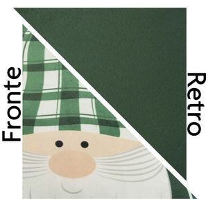 Cuscino Decorativo Excelsa 45x45x16 Cm Verde Invernale in Cotone con Stampa Gnomo Stile Nordico Quadrato Lavabile - Product Image 6