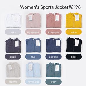 <span class=keywords><strong>LULU</strong></span> Chaqueta Con Cremallera Veste de sport de yoga Manteau stretch en nylon pour femmes <span class=keywords><strong>Cardigan</strong></span> à fermeture éclair Manches longues Slim Fit Fitness Top - Product Image 3