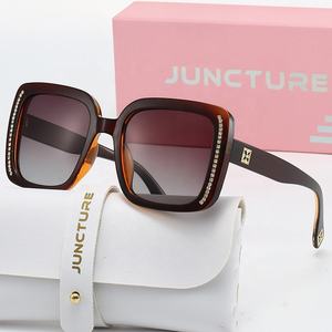 Lunettes de soleil polarisées JUNCTURE pour femmes, monture carrée de grande taille, lunettes de soleil rétro tendance, lunettes de soleil de haute qualité pour femmes - Product Image 4