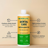 Additif d'eau premium pour l'hygiène dentaire des animaux de compagnie (chiens et chats) – Élimine la mauvaise haleine, réduit la plaque et le tartre – Formule sûre