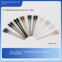 Accessoires pour lunettes : Embouts de branches à trou rond, marque Laishi, modèle 9156, longueur 73 mm, vente en gros, universels, en acétate, confortables