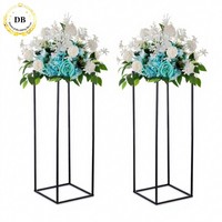 Support floral haut en métal doré pour compositions florales lourdes, centre de table stable pour mariages, centres de table pour banquets d'hôtel et événements