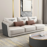 Juego de Sofás Modernos al por Mayor, Muebles de Lujo, Sofás Nórdicos de Cuero Vacuno de Primera Calidad para Sala de Estar, Sofá de Cuero en Forma de L de Estilo Italiano Moderno