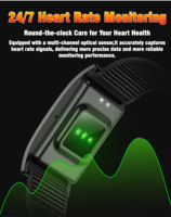 Bracelet intelligent de santé IA sans écran avec suivi du sommeil, PPG, HRV, stress, contrôle via application Wi-Fi, fréquence cardiaque, activité et sport