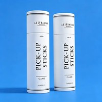Boîte d'emballage en tube de carton blanc cylindrique avec logo personnalisé pour cosmétiques, huile essentielle, eye-liner, soins de la peau