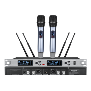 Sistema de Micrófono Inalámbrico Profesional de Alta Fidelidad EIF MY-3500 de Doble Canal con Conector XLR para Actuaciones y Karaoke - Product Image 1