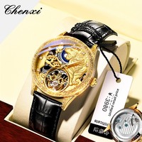 Montre automatique squelette mécanique de luxe pour homme, étanche, lumineuse, en alliage, haute qualité, mode et affaires