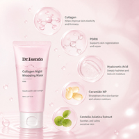 Masque facial en cristal OEM/ODM, crème hydratante de nuit au collagène PDRN pour le visage, tous types de peau, revitalisant pour la peau pendant la nuit