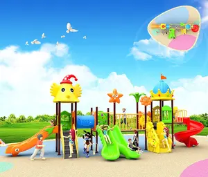 QiaoQiao aire de jeux extérieure toboggan en plastique pour enfants équipement de terrain de jeu extérieur pour enfants