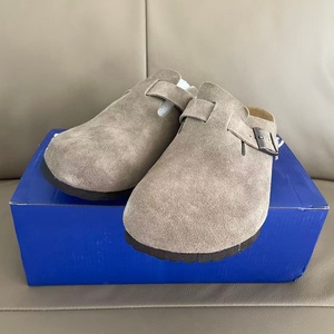 Pantoufles <span class=keywords><strong>orthopédiques</strong></span> à plateforme en liège, semelle intérieure souple, dessus en daim de vache, semelle extérieure en PVC antidérapante, design Evergreen - Légères, fabriquées en usine - Product Image 5