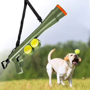 投掷者运动枪游戏球射击枪互动玩具发射器狗宠物玩具带2个球