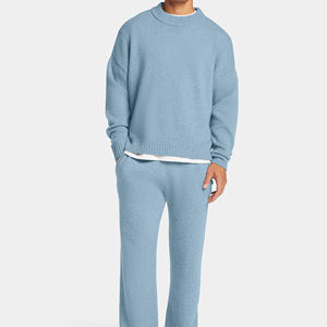 Herenmode Kleding Breiwerk Op Maat Logo Hoge Kwaliteit Kasjmier Trui Groothandel Ronde Hals Trui voor Heren - Product Image 6