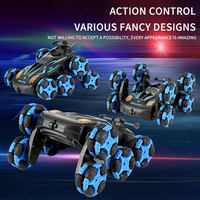 AiJH Voiture de cascadeur télécommandée à huit roues Camion RC tout-terrain Double télécommande Voiture jouet avec pulvérisation Voiture RC d'escalade