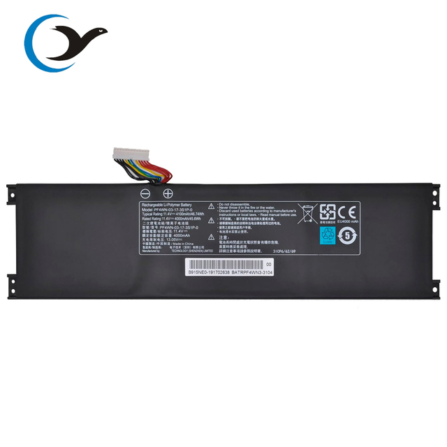 Replacement 4100mAh PF4WN-03-17-3S1P-0 PF4WN-00-13-3S1P-0 Laptop Battery for Hasee Kingbook U43E1 U43S1 U47T1 Motile M142 Series