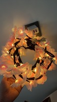 Lampu Hias Ranting Anggur Fleksibel Bentuk Bunga Plum Daun Maple dengan Remote Control, USB Rechargeable, Dapat Diredupkan, untuk Dekorasi Natal Dalam Ruangan