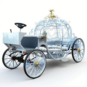 2026 XCEGO Grande calèche électrique de luxe Cendrillon en forme de citrouille, sculpture entièrement métallique de haute qualité, transport spécial, garantie 24 mois - Product Image 4